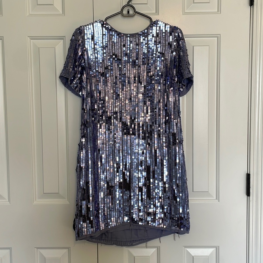 ASOS light purple sequined shift dress TS Eras your outfit!